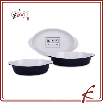 Atacado galo design cerâmica bakeware